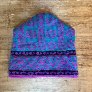 Poppy Gall 100% Wool Beanie - Vintage Retro Winter Warmth Cozy